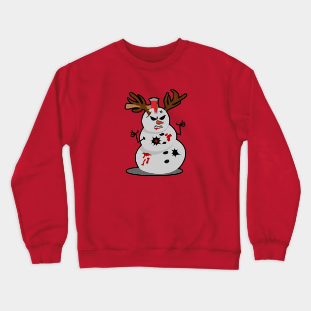 Angry snowman Crewneck Sweatshirt by MushroomEye